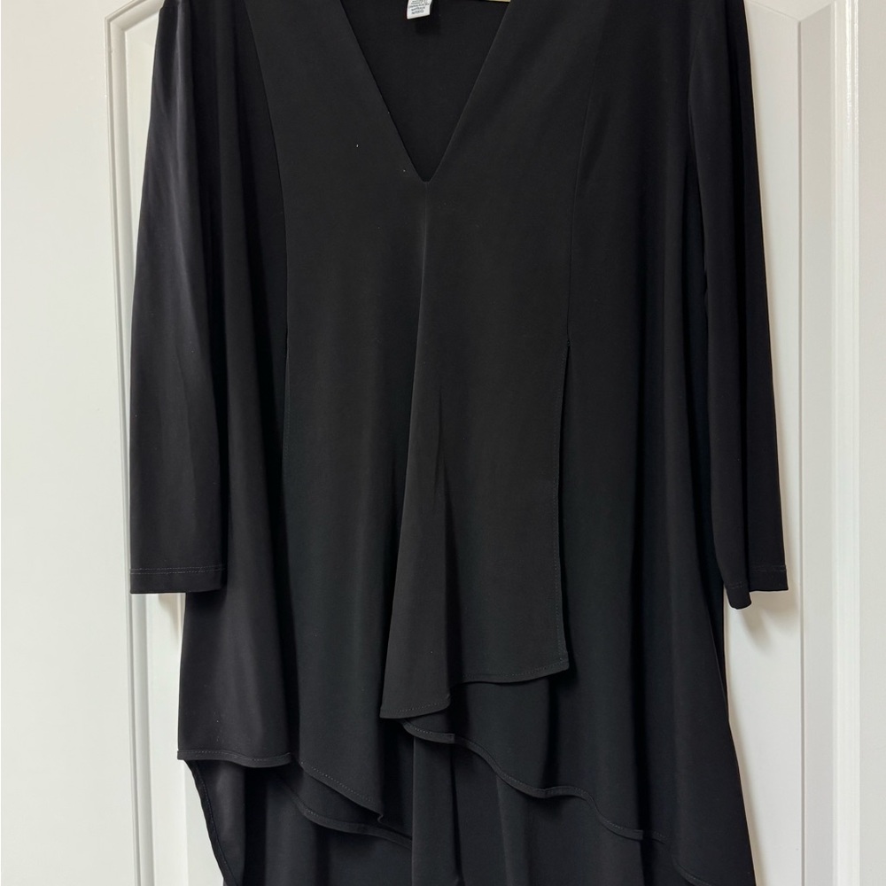 Joseph Ribkoff Black V-Neck Top